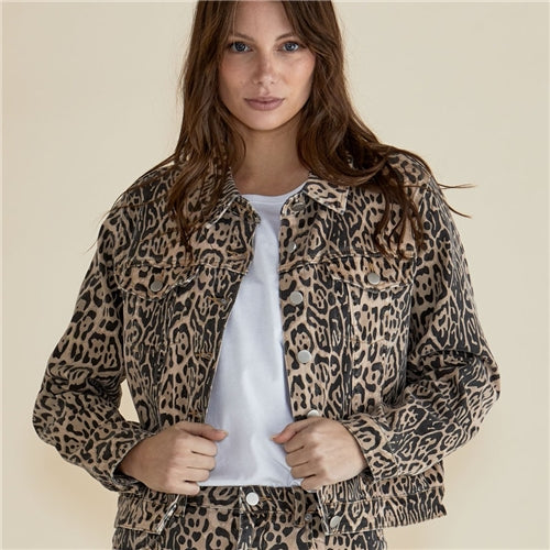 Lucca Leopard Print Jacket